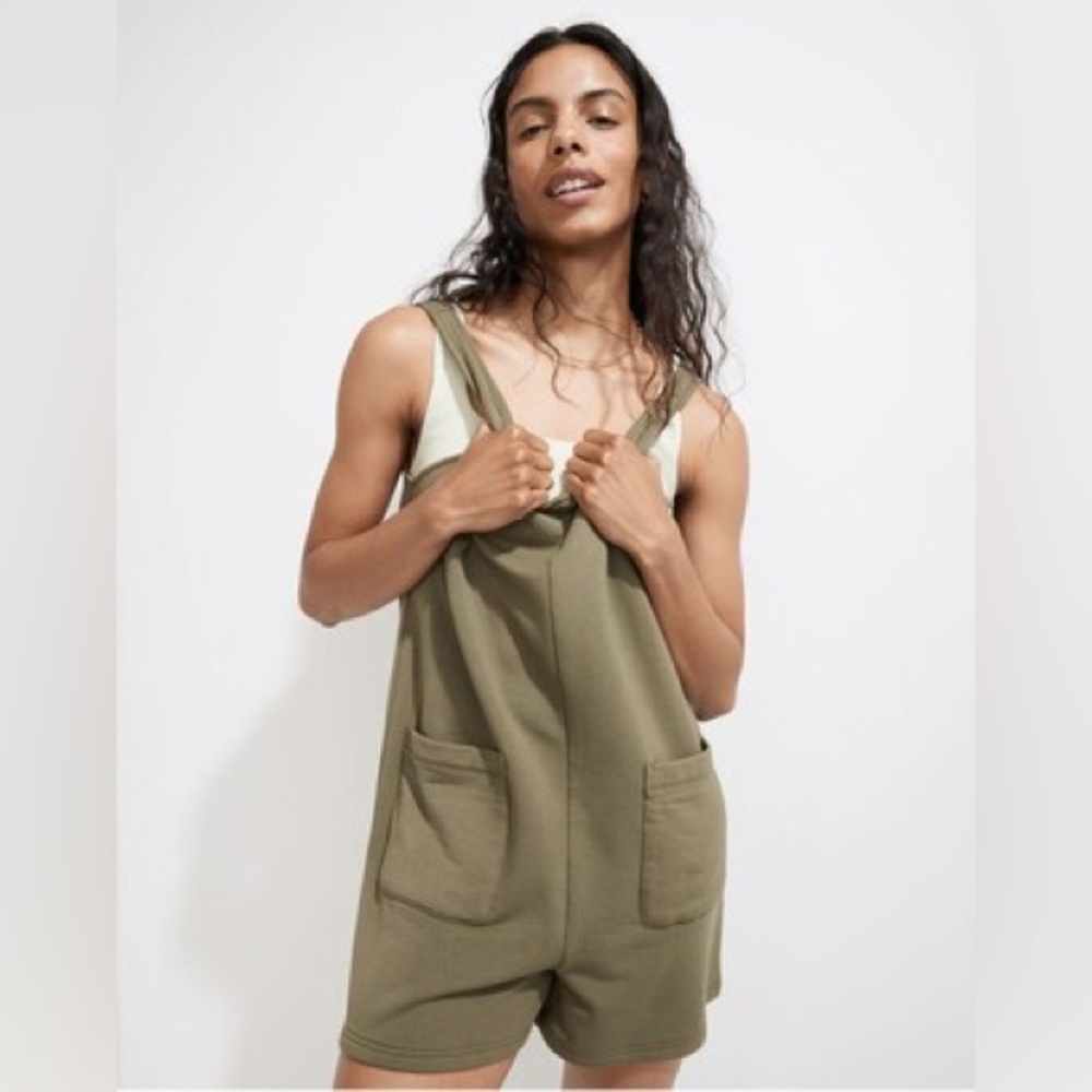 Madewell Fleece Short Romper Medium